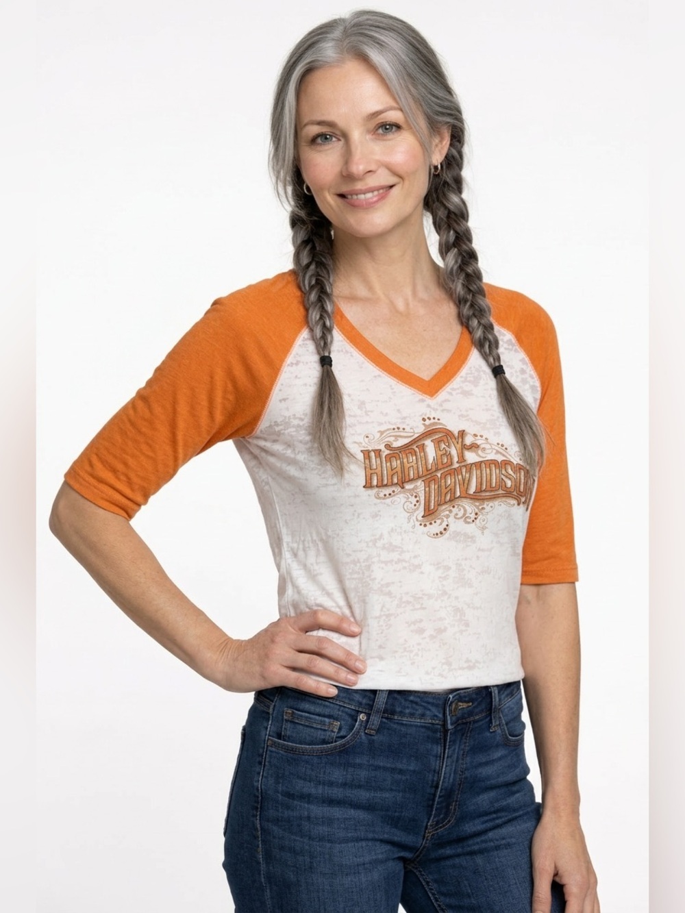 Harley Davidson bling on burnout t shirt